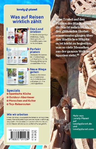 Buchcover und Innenansicht für das Buch: LONELY PLANET Reiseführer Spanien