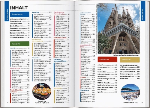 Buchcover und Innenansicht für das Buch: LONELY PLANET Reiseführer Spanien