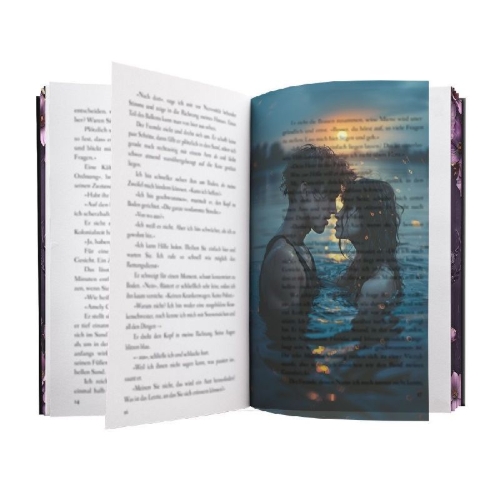 Buchcover und Innenansicht für das Buch: Hunters: Sinner King | Aufwendig gestaltete Ausgabe mit Farbschnitt - das integrierte Page Overlay ist limitiert nur in der ersten Auflage enthalten