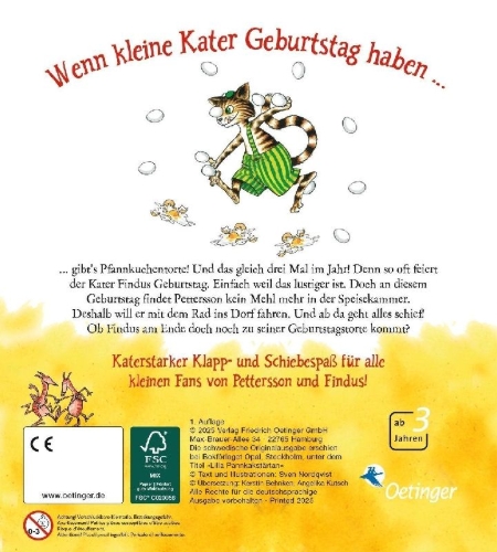 Buchcover und Innenansicht für das Buch: Lilla pannkakstårtan