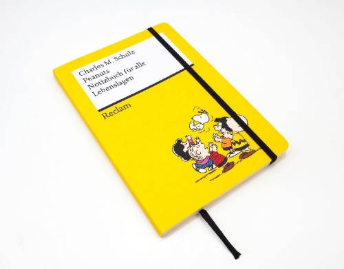 Buchcover und Innenansicht für das Buch: Peanuts. Notizbuch für alle Lebenslagen