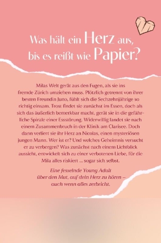 Buchcover und Innenansicht für das Buch: Und alles zerbricht (Paper Hearts 1)