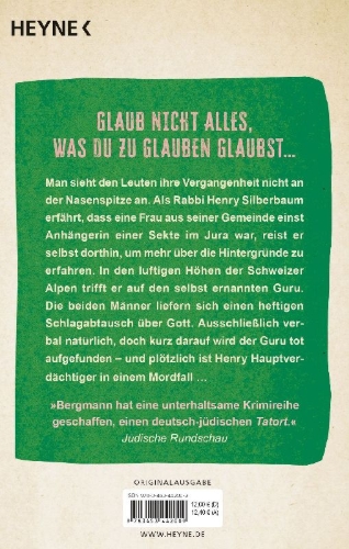 Buchcover und Innenansicht für das Buch: Der Rabbi und der Kommissar: Fremde Götter