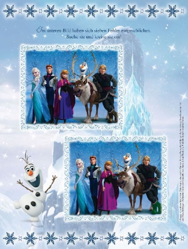 Buchcover und Innenansicht für das Buch: Disney Die Eiskönigin: Mein zauberhafter Kreativblock