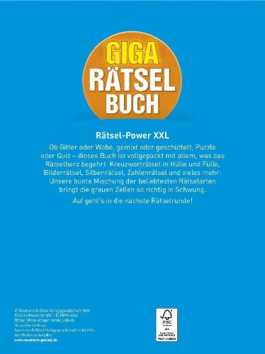Buchcover und Innenansicht für das Buch: Giga-Rätselbuch 5
