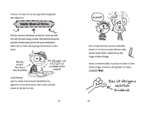 Buchcover und Innenansicht für das Buch: Dante N. Ferno is NOT a Loser