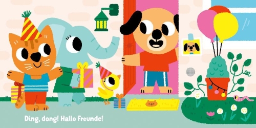 Buchcover und Innenansicht für das Buch: Joyeux anniversaire