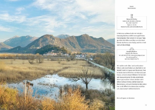 Buchcover und Innenansicht für das Buch: On the Road Mit dem Campervan durch Europa