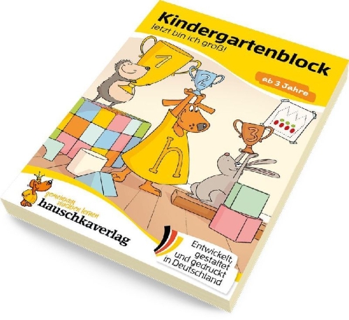 Buchcover und Innenansicht für das Buch: Kindergartenblock ab 3 Jahre - Jetzt bin ich groß!