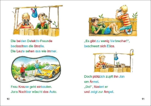Buchcover und Innenansicht für das Buch: Die besten Silbengeschichten zum Lesenlernen für Jungs 1. Klasse