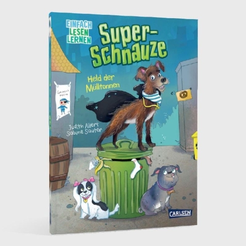 Buchcover und Innenansicht für das Buch: Super-Schnauze: Held der Mülltonnen