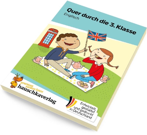 Buchcover und Innenansicht für das Buch: Quer durch die 3. Klasse, Englisch - Übungsblock
