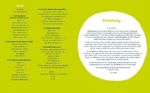 Buchcover und Innenansicht für das Buch: Stillsitzen wie ein Frosch