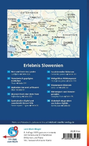 Buchcover und Innenansicht für das Buch: MICHAEL MÜLLER Reiseführer Slowenien