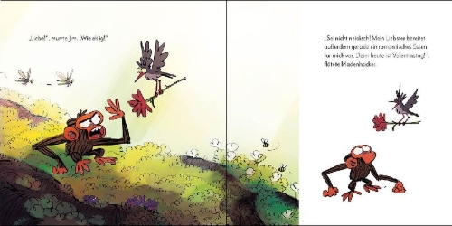 Buchcover und Innenansicht für das Buch: Grumpy Monkey - Valentine Gross Out
