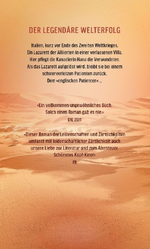 Buchcover und Innenansicht für das Buch: The English Patient.
