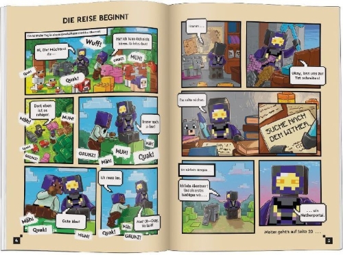 Buchcover und Innenansicht für das Buch: LEGO® Minecraft® - Suche nach dem Wither