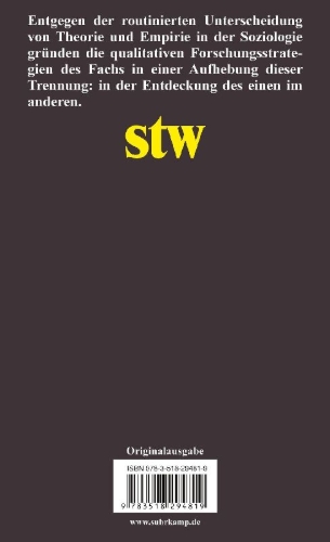 Buchcover und Innenansicht für das Buch: Theoretische Empirie
