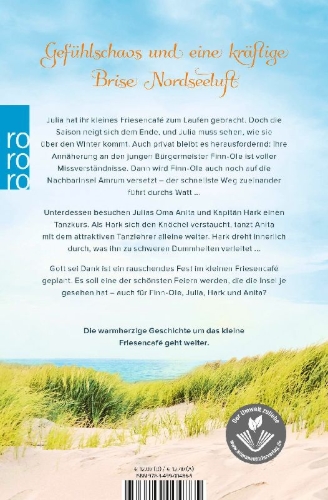 Buchcover und Innenansicht für das Buch: Ein Fest im kleinen Friesencafé
