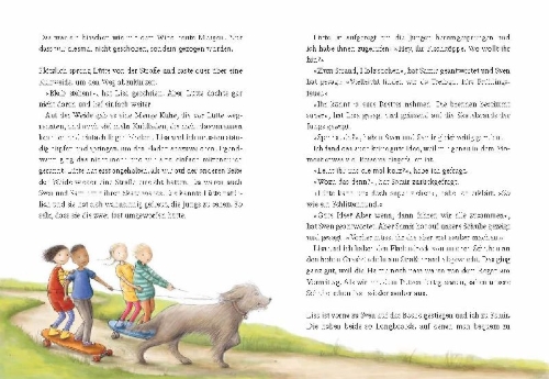 Buchcover und Innenansicht für das Buch: Unsere kleine Insel