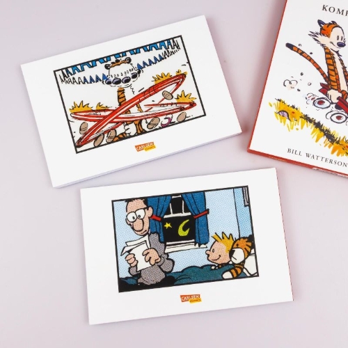 Buchcover und Innenansicht für das Buch: The Calvin and Hobbes Portable Compendium Set 1