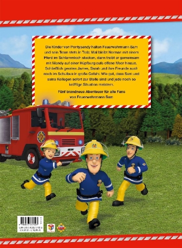 Buchcover und Innenansicht für das Buch: Feuerwehrmann Sam: Meine schönsten Vorlesegeschichten