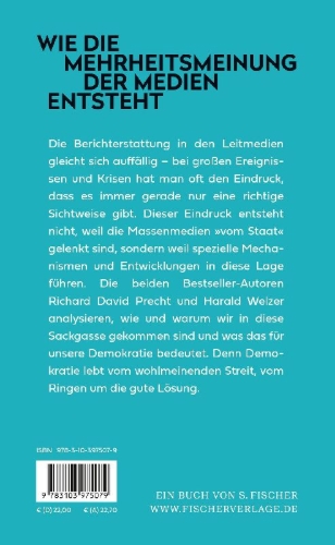 Buchcover und Innenansicht für das Buch: Die vierte Gewalt - Wie Mehrheitsmeinung gemacht wird, auch wenn sie keine ist
