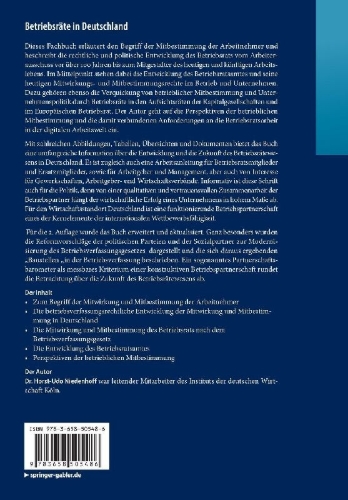 Buchcover und Innenansicht für das Buch: Betriebsräte in Deutschland