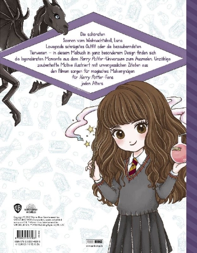 Buchcover und Innenansicht für das Buch: Harry Potter: Magical Art Coloring Book