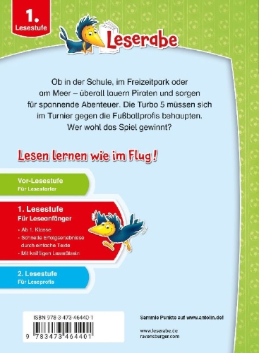 Buchcover und Innenansicht für das Buch: Leserabe Sonderausgaben - Spannende Erstlesegeschichten von Fußballfreunden und Piraten
