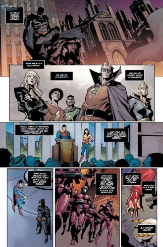 Buchcover und Innenansicht für das Buch: Injustice: Gods Among Us: Year Zero - The Complete Collection
