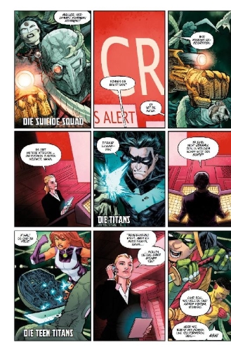 Buchcover und Innenansicht für das Buch: Justice League: No Justice #1-4; DC Nation #0, Justice League #1-#18; Justice League Annual #1; Justice League/Aquaman: Drowned Earth Special #1; Aquaman/Justice League: Drowned Earth Special #1