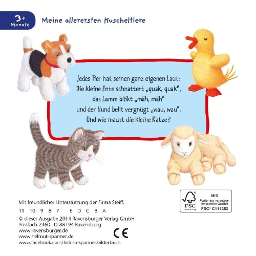 Buchcover und Innenansicht für das Buch: Miau, miau! - Wie machen die Tiere?