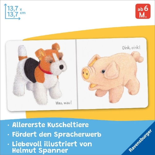 Buchcover und Innenansicht für das Buch: Miau, miau! - Wie machen die Tiere?
