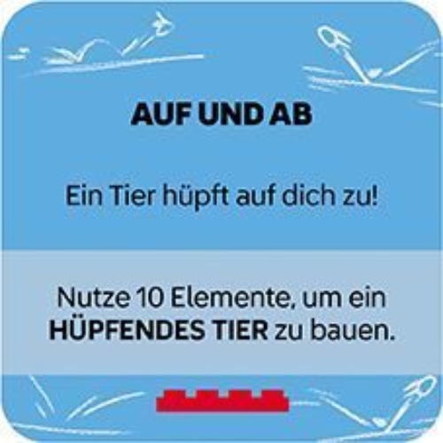 Buchcover und Innenansicht für das Buch: LEGO® - Rebuild Karten - Tiere