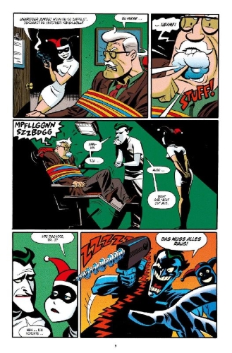 Buchcover und Innenansicht für das Buch: The Batman Adventures: Mad Love 1; Batman: Harley and Ivy 1-3; The Batman Adventures Annual 1(III); The Batman Adventures Holiday-Special 1(II); Batman and Robin Adventures 8; Batgirl Adventures 1; Batman: Gotham Knights 1(II); Batman: Black and White 3