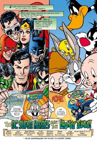 Buchcover und Innenansicht für das Buch: Superman & Bugs Bunny 1-4