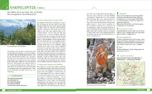 Buchcover und Innenansicht für das Buch: Die schönsten Familienwanderungen in den bayerischen Alpen
