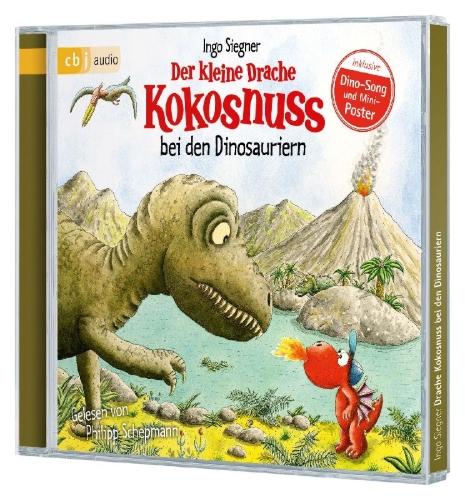Buchcover und Innenansicht für das Buch: Der kleine Drache Kokosnuss 20 bei den Dinosauriern
