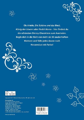 Buchcover und Innenansicht für das Buch: Disney Best of: Die schönsten Motive zum Ausmalen
