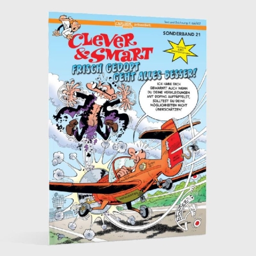 Buchcover und Innenansicht für das Buch: Mortadelo y Filemón. El Dopaje... Que Potaje