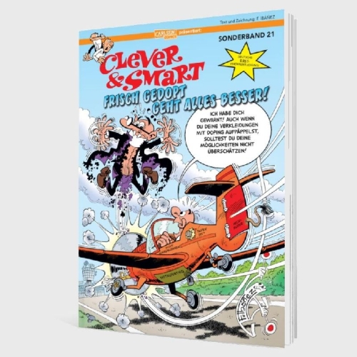 Buchcover und Innenansicht für das Buch: Mortadelo y Filemón. El Dopaje... Que Potaje