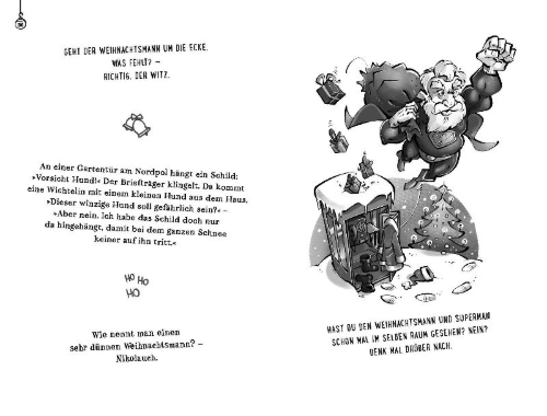 Buchcover und Innenansicht für das Buch: Stille Nacht? Witzige Nacht!