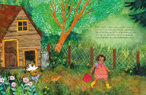 Buchcover und Innenansicht für das Buch: Ein Küken für Frieda