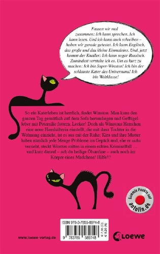 Buchcover und Innenansicht für das Buch: Winston - Ein Kater in geheimer Mission