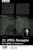 Buchcover und Innenansicht für das Buch: 33 JPEG-Rezepte für Fujifilm X-Kameras