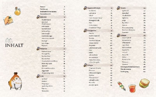 Buchcover und Innenansicht für das Buch: Das ultimative Final Fantasy XIV Kochbuch