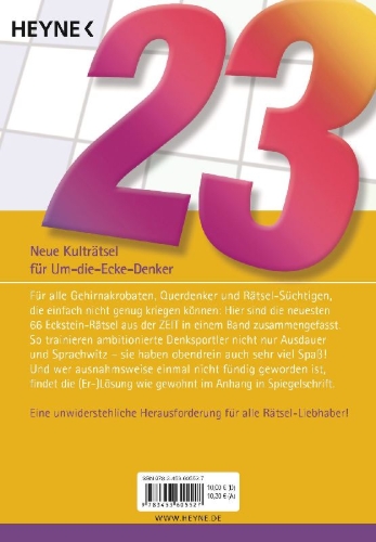 Buchcover und Innenansicht für das Buch: Um die Ecke gedacht 23