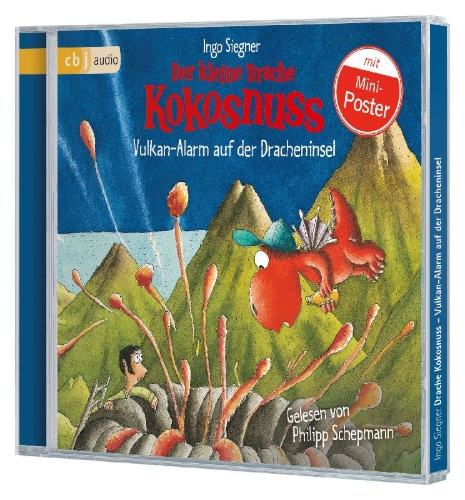Buchcover und Innenansicht für das Buch: Der kleine Drache Kokosnuss 24 - Vulkan-Alarm auf der Dracheninsel