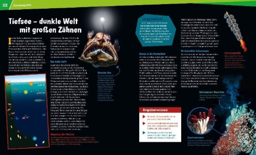 Buchcover und Innenansicht für das Buch: WAS IST WAS Band 143 Ozeane. Die Meere erforschen und schützen